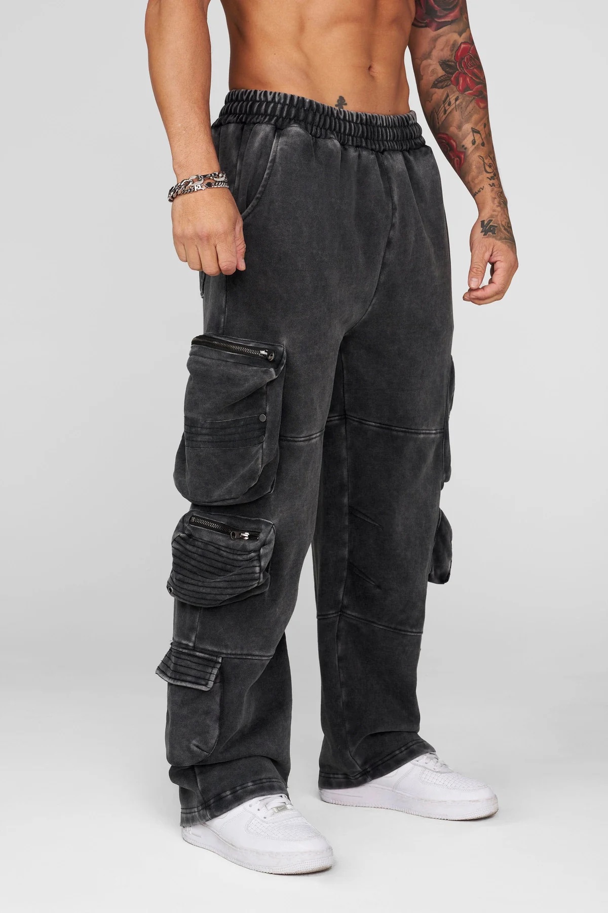 Stacked cargo sweats