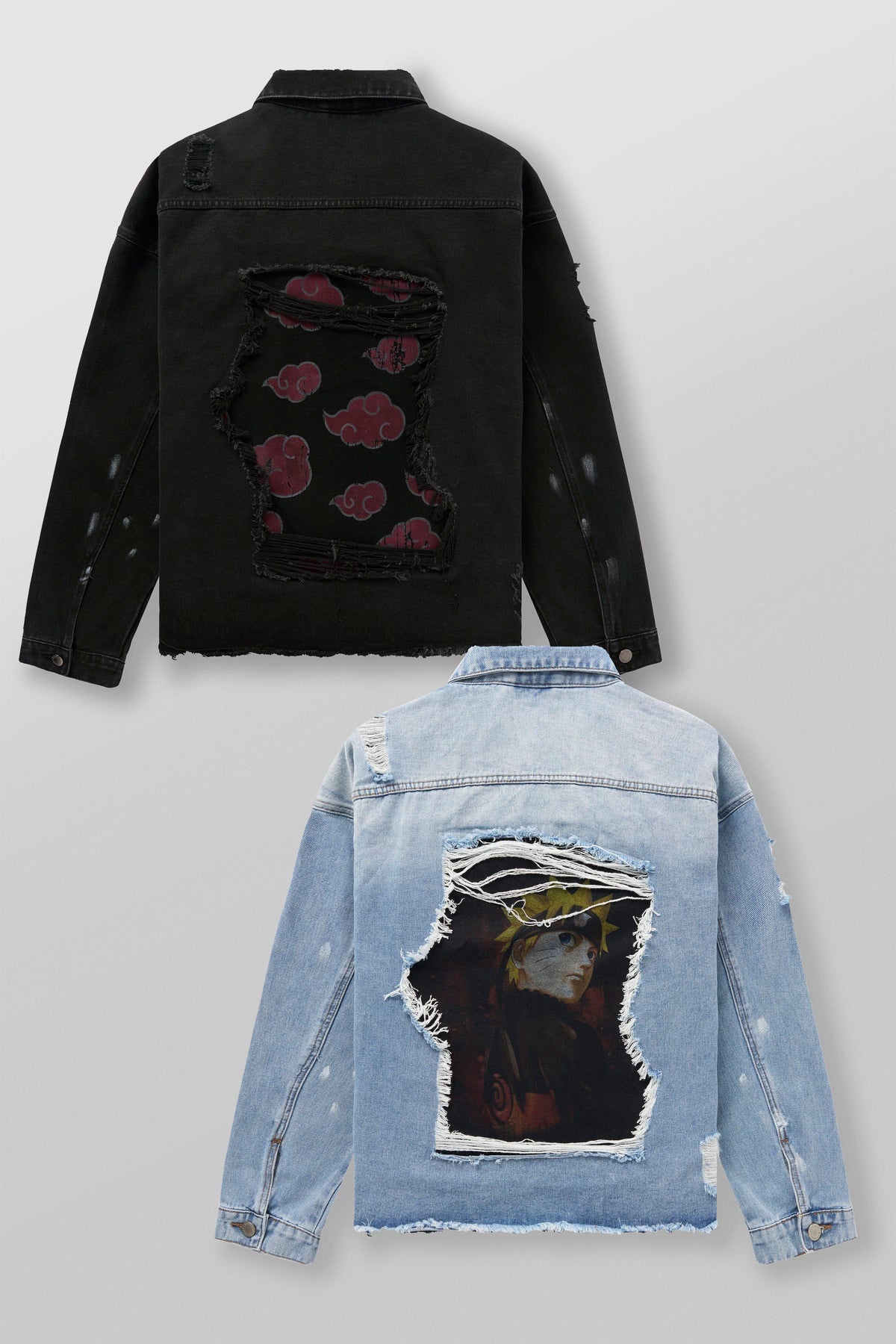 Naruto Distressed Denim Jackets