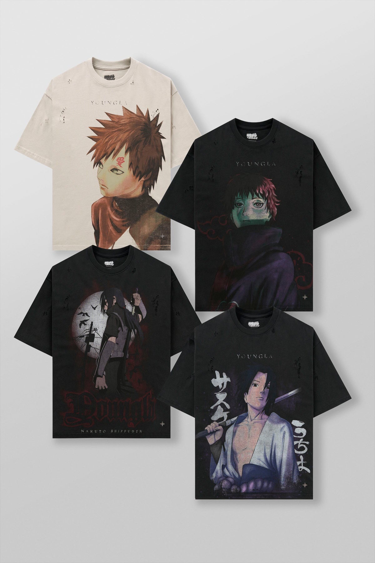 naruto distressed tees